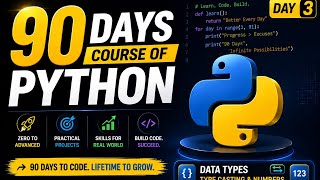Day 3: Python Data Types, Numbers, Type Casting & Strings | 90 Days Python Course