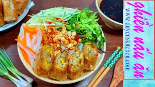 Chả Giò Như Ý | Bún Nước Tương | Chả Giò Chay | Món Ăn Chay By Duyens Kitchen | Ghiền nấu ăn