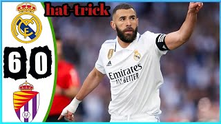 🛑 Benzema hattrick 🔥 Real Madrid vs Valladolid 6-0 all goal & highlight