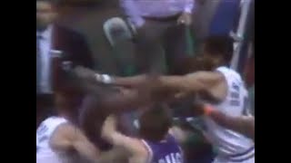 James Donaldson and Mark West visit Fist City | Phoenix Suns @ Dallas Mavericks (1988 NBA fight)