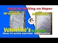 How to write Magical Writing on Paper |how to create secret message on paper| How To write as hidden