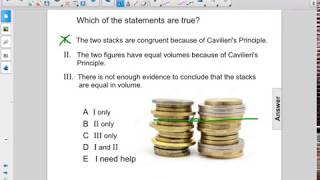 Geometry 3D Cavalieri's Principle Q119