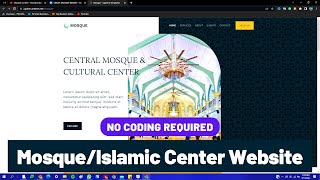 How to Create Mosque/Islamic Center Website using WordPress 2024? Masjid Website without Coding