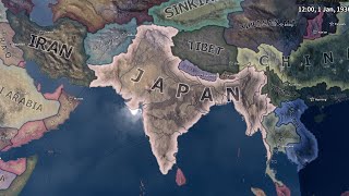 WHAT IF JAPAN UNITED WITH INDIA IN WW2/HOI4 TIMELAPSE