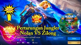 Ketemu Jungler Zilong?! Nolan Terlalu Licin! Gak Mati2!! - Mobile Legends