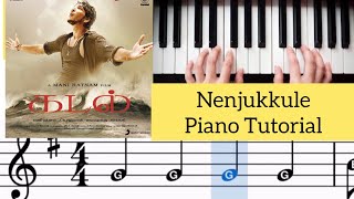 Nenjukkule | Kadal A R Rahman|Easy piano tutorial |