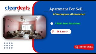 3 BHK Apartment for Sell  Aashutosh Avenue, Naranpura, Ahmedabad at No Brokerage – Cleardeals