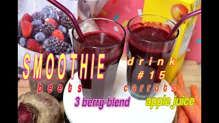 SMOOTHIE drink #15 {beets/carrots/raspberries/blueberries/blackberries/applejuice} ... |vlog #509|