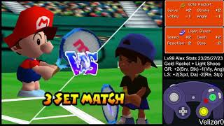 Mario Tennis 64 - Alex (GBC) vs Mario* \u0026 Baby Mario* - MAX Difficulty