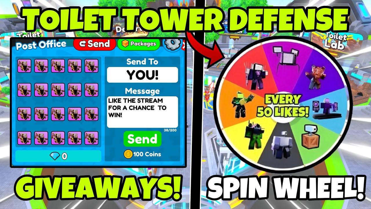 ( LIVE) POST OFFICE/TRADING GIVEAWAYS! (Toilet Tower Defense) #roblox