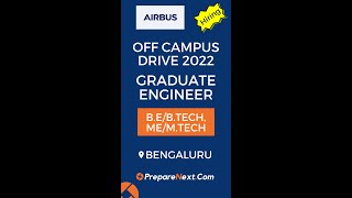 Airbus Off Campus Drive 2022 | Graduate Engineer | IT Job | Engineering Job | Bangalore