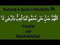 (100) Durood Qurba e Mustafa صلى الله عليه وآله وسلم kay Mushahidey aur Barakaat #recite #Duroodpak