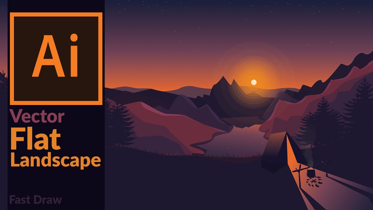 How To Draw Landscape In Illustrator