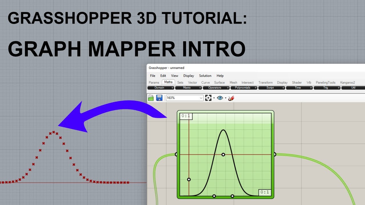 Grasshopper 3d Tutorial Graph Mapper Introduction Youtube
