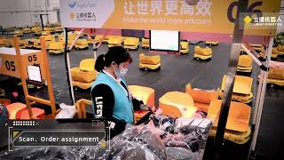 Apparel Store Application of Libiao T-Sort Robotics Sorting System