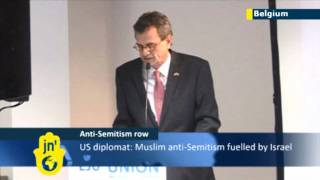 Anti-Semitism blamed on Israel by US ambassador Howard Gutman at EJU in Brussels, Belgium