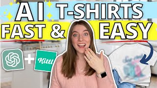 EASIEST SIDE HUSTLE: Make Thousands Creating AI T-Shirt Designs With ChatGPT & Kittl AI Tutorial