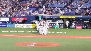 20220910　ｵﾘｯｸｽ･ﾊﾞﾌｧﾛｰｽﾞ勝利時のビジョン演出とBGM｢WA DA DA｣　おりほー試合後@京ｾﾗﾄﾞｰﾑ大阪･ﾚﾌﾄ外野下段