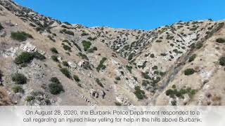 Mountain Rescue of Injured Hiker 08.28.20 | Burbank, California Police Department