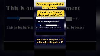 Amazing HTML forms output with range and number based input #html #shorts #htmlforms #htmlcss