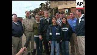 President Bush got a first hand look at the high school in Enterprise, Ala. where eight students die