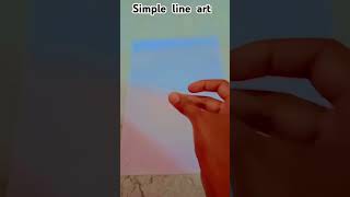 Simple line art using black ink