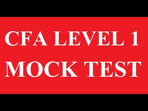 CFA LEVEL 1 MOCK TEST - YouTube