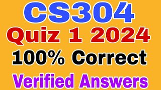 CS304 Quiz 1 2024 || Cs304 Quiz 1 Spring 2024 || Cs304 quiz no 1 2024|| Cs304 quiz 1 solved 2024