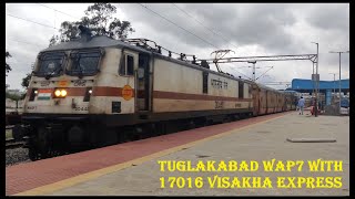 Tuglakabad WAP7 with 17016 Visakha Express | INDIAN RAILWAYS | TRAIN