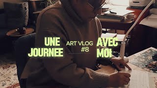 Une journée avec moi : on prépare Noël ensemble - Illustrations, cartes de vœux... #artvlog 8