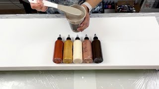 # 453 - 🌎 EARTHY Taupe Color Split! 🤯Amazing Soft Color Palette ~ Acrylic Pour Painting