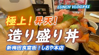 ランチVLOG　昇天！！！極上造り盛り丼　新梅田食堂街　しおや本店