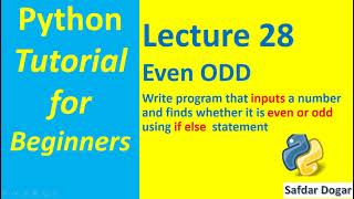 Python Program Number is Even or Odd using If Else | Python Tutorial for Beginners