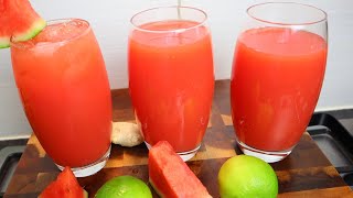 Perfect Watermelon Ginger And Lime Juice | The Most Refreshing Watermelon Juice