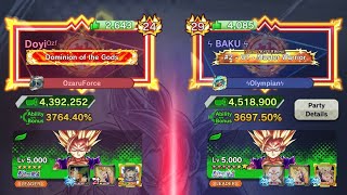 BAKU vs Dozy Ozf (24x God Rank, Live Recording) DRAGON BALL LEGENDS #dragonballlegends