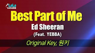 Ed Sheeran - Best Part of Me (Feat. YEBBA) 노래방 mr LaLaKaraoke
