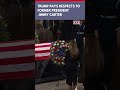 watch donald u0026 melania trump pay their respects to late president jimmy carter shorts ytshorts