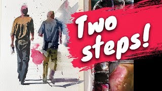 Watercolor Painting In 2 STEPS - People