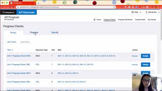 Teacher View: Assigning Progress Checks