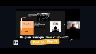 Belgian Francqui Chair 2020-2021: Prof. Ann Rigney