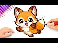 HOW TO DRAW A CUTE KAWAII FOX 🦊