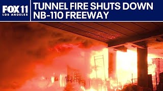 Busy SoCal freeway remains closed after tunnel fire