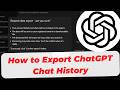 How to Export ChatGPT Chat History