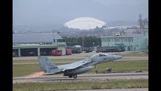 F15寒空の小松基地飛行訓練 F15 JASDF Cold Komatsu base flight training