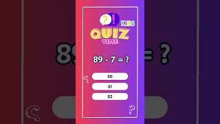 Solve it every day! Kids Easy Math Quiz 129 #shorts #quiz #math #iq #easy #test