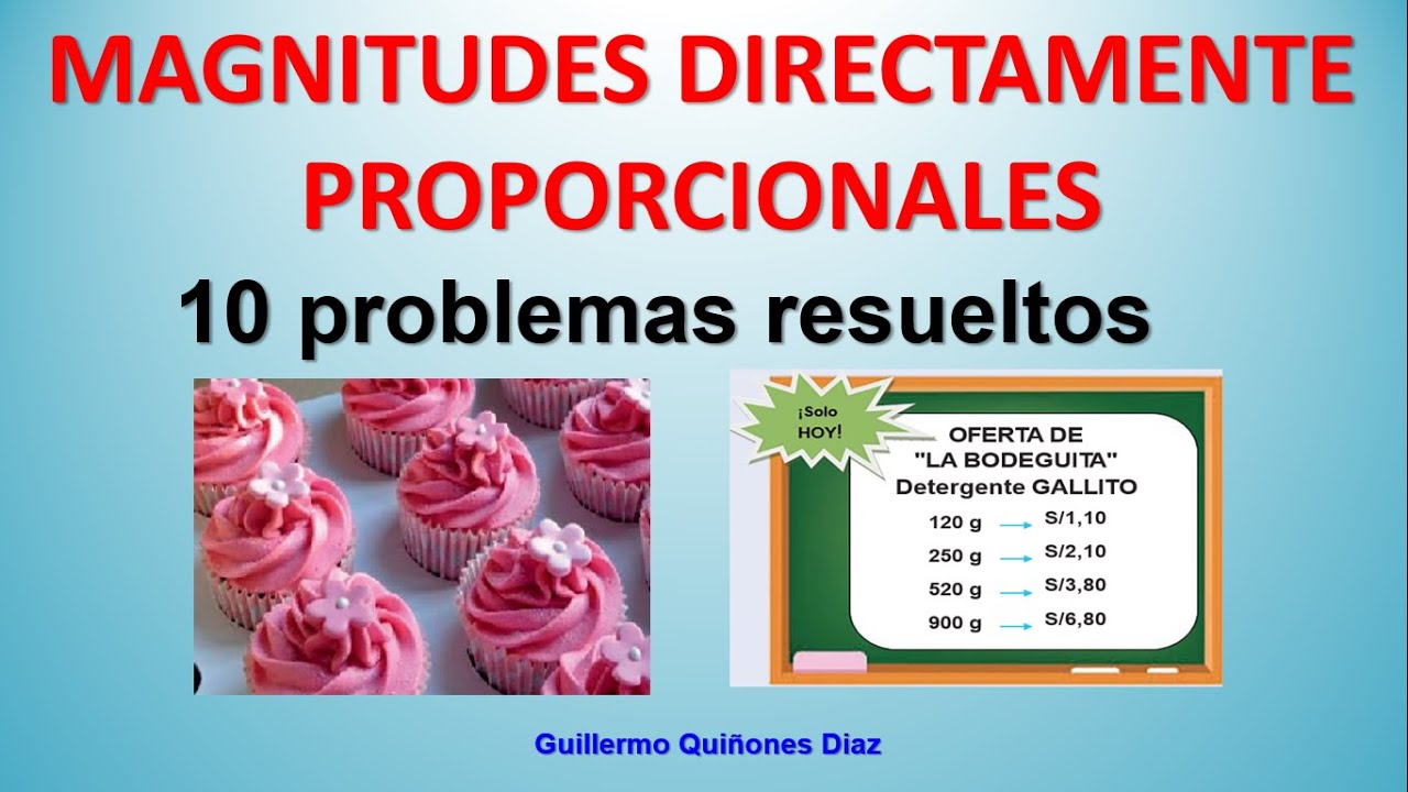 Como Resolver Problemas De Magnitudes Directamente Proporcionales ...