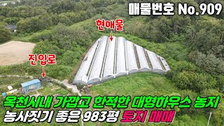 No.909 옥천시내 가까운 농사짓기 좋은 대형하우스 농업보호구역 전 답 983평 옥천 동이면 금암리 농지매매 #옥천토지매매 #동이면토지매매 #금암리토지매매 #옥천농지매매 #부동산