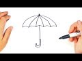 How to draw a Umbrella Step by Step | Umbrella Drawing Lesson