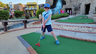 Falling In the Water While Playing Mini Golf