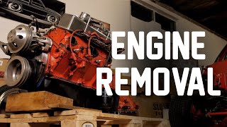 EPIC C10 Engine Removal | HOW we disassemble my Chevy C10 Longbed 1981